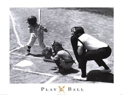 Framed Play Ball Print