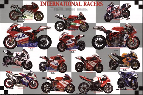 Framed International Racers Print