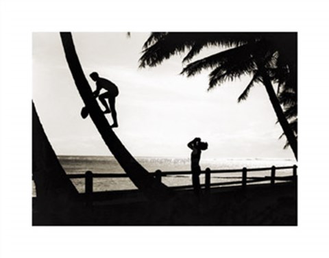Framed Hawaiian Silhouette, 1931 Print