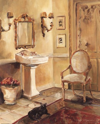 Framed French Bath II Print