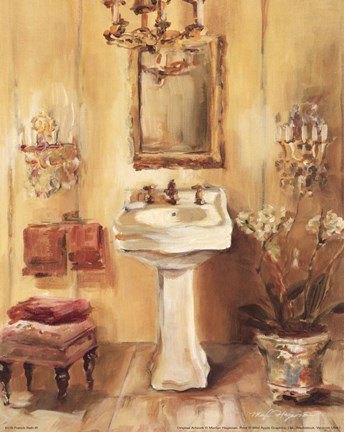 Framed French Bath III Print