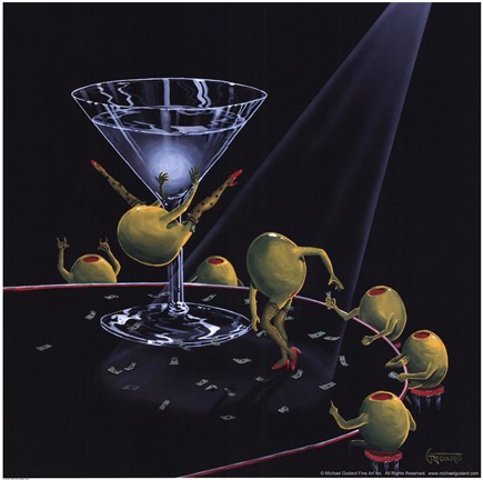 Framed Even Dirtier Martini Print
