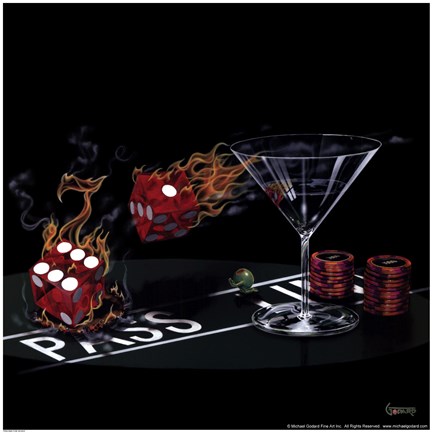 Framed Praying for Seven (Craps) Print