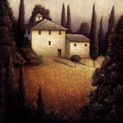 Framed Tuscany Evening I Print