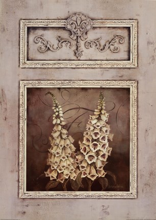 Framed Foxglove Trumeau Print