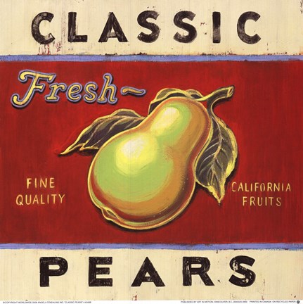 Framed Classic Pears Print