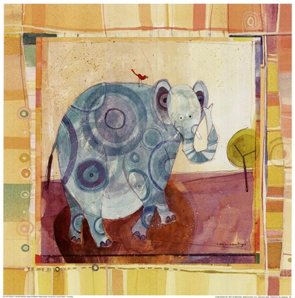 Framed Playful Elephant Print