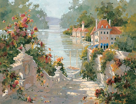 Framed Italian Harbor Print