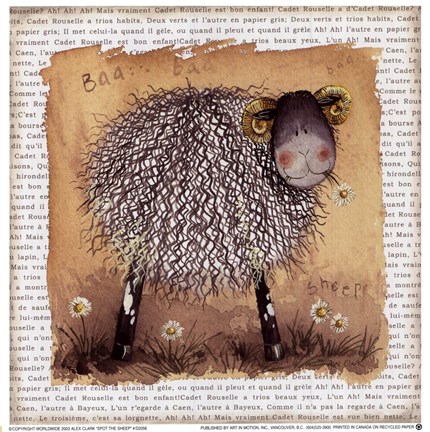 Framed Spot the Sheep Print