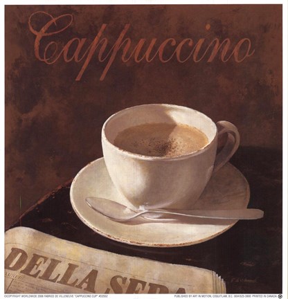 Framed Cappuccino Cup Print