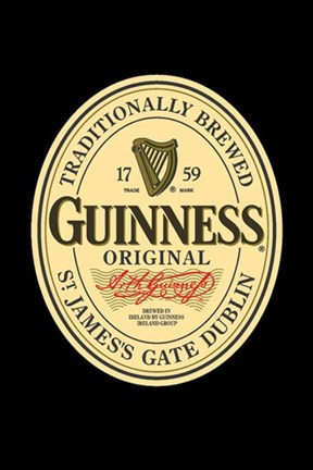 Framed Guinness Label Print