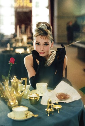 Framed Audrey Hepburn - Breakfast at Tiffany's (color) Print