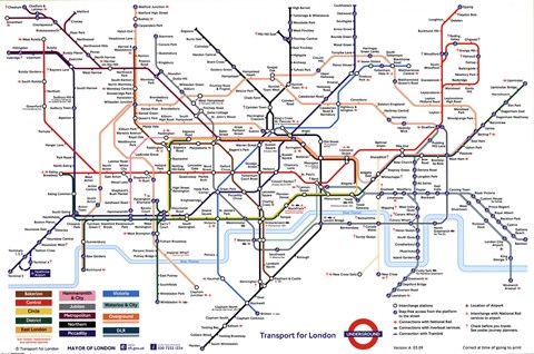 Framed London Underground Map Print
