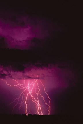 Framed Midnight Lightning Print