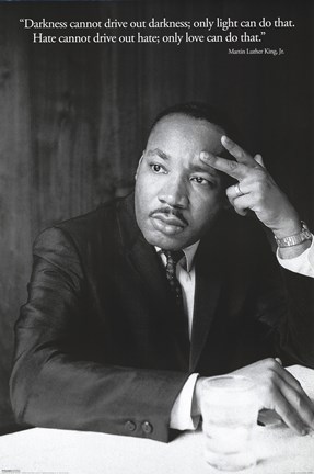 Framed Martin Luther King Jr Darkness Print