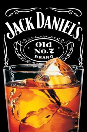 Framed Jack Daniels On the Rocks Print