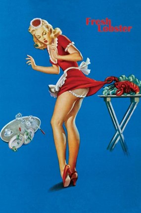 Framed Fresh Lobster Print