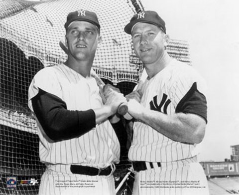 Framed Mickey Mantle and Roger Maris - Horizontal Print