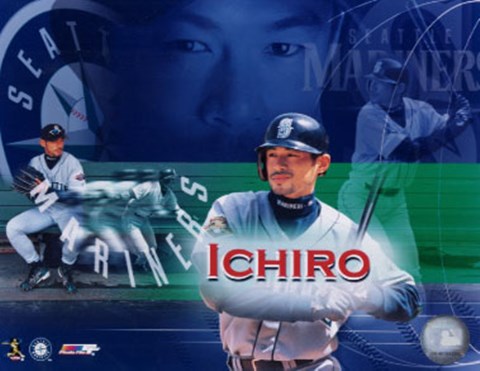 Framed Ichiro Suzuki - Composite (Horizontal) Print