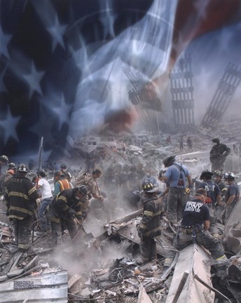 Framed September 11th Collage Print