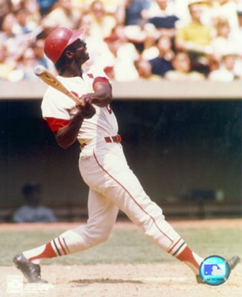 Framed Lou Brock - Batting Print