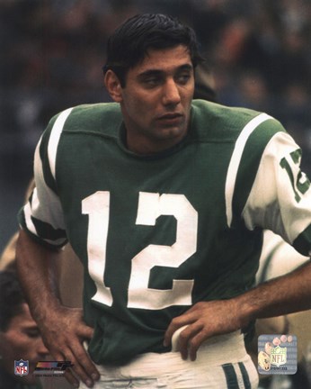 Framed Joe Namath - on sidelines Print