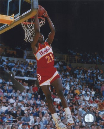 Framed Dominique Wilkins - Dunking Action Print