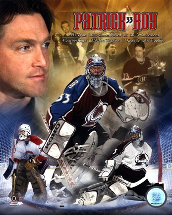 Framed Patrick Roy - "Legends" Print