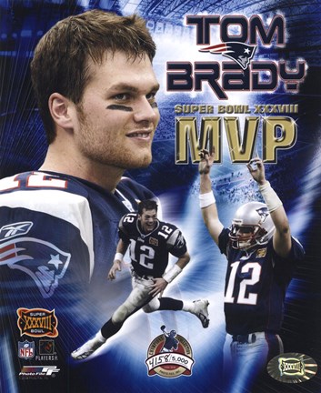 Framed Tom Brady - Super Bowl XXXVIII MVP Champions Collection (limited Edition) Print