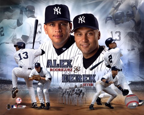 Framed A.Rodriguez/D.Jeter - Portrait Plus Print