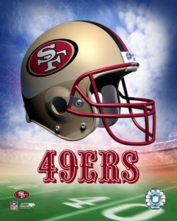 Framed San Francisco 49ers Helmet Logo Print