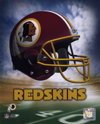 Framed Washington Redskins Helmet Logo Print