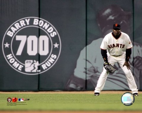 Barry Bonds- 700th Home Run (#4)/ fielding Fine Art Print by