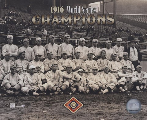 Framed 1916 World Series Champion Red SoxTeam Print