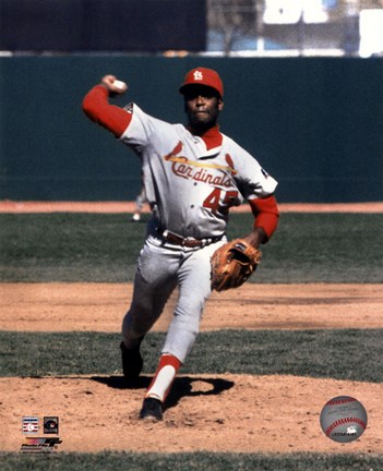 Framed Bob Gibson - Pitching Action Print