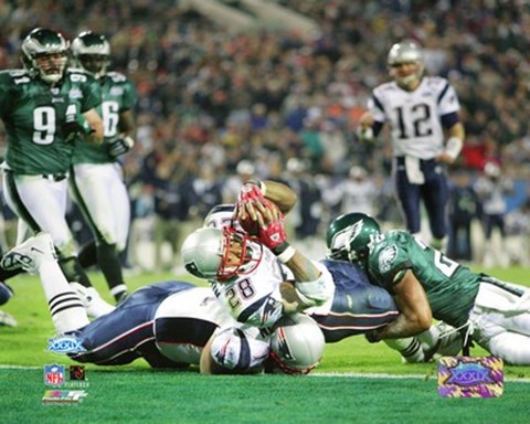Framed Corey Dillon - Super Bowl XXXIX - 4th quarter 2-yard touchdown run Print
