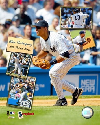 Framed Alex Rodriguez - Scrapbook &#39;05 Print