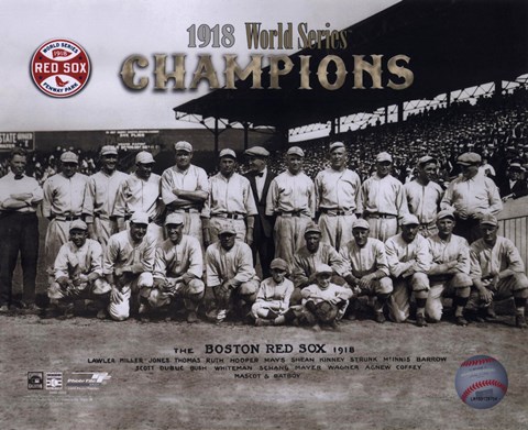 1918 Red Sox World Series Champions Fine Art Print by Unknown at