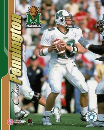 Framed Chad Pennington - Marshall University Print