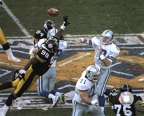 Framed Troy Aikman - Horizontal Action Print