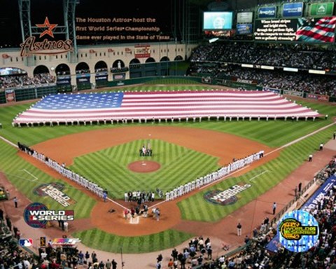 Framed Minutre Maid Park - '05 W.S. Game 3 National Anthem Print