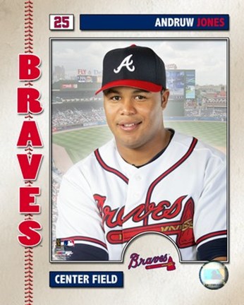 Framed Andruw Jones - 2006 Studio Plus Print