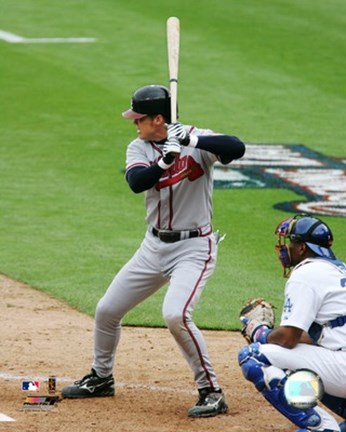 Framed Chipper Jones - 2006 Batting Action Print