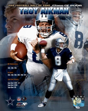Framed Troy Aikman - HOF Legends #2 Print