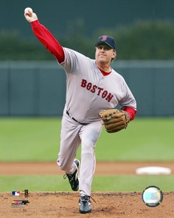 Framed Curt Schilling - 2006 Pitching Action Print