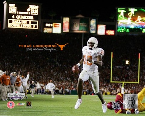 Framed Vince Young - Texas Longhorns / Action Print