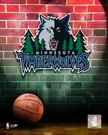 Framed Timberwolves - 2006 Logo Print