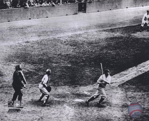 Framed Babe Ruth - 1927  60th Home Run Print