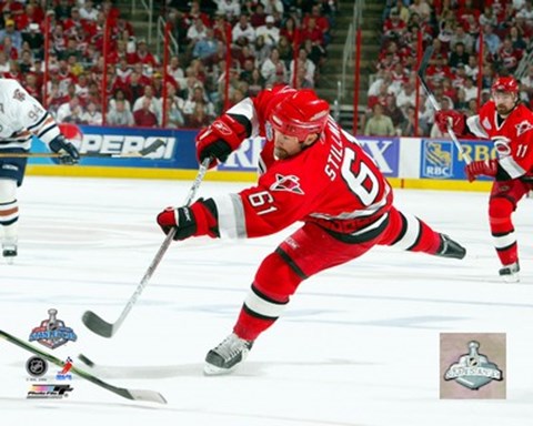 Framed Cory Stillman - 2006 Stanley Cup Finals Game 2 Action Print