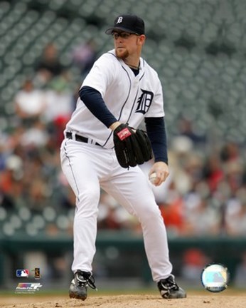 Framed Nate Robertson - 2006 Pitching Action Print